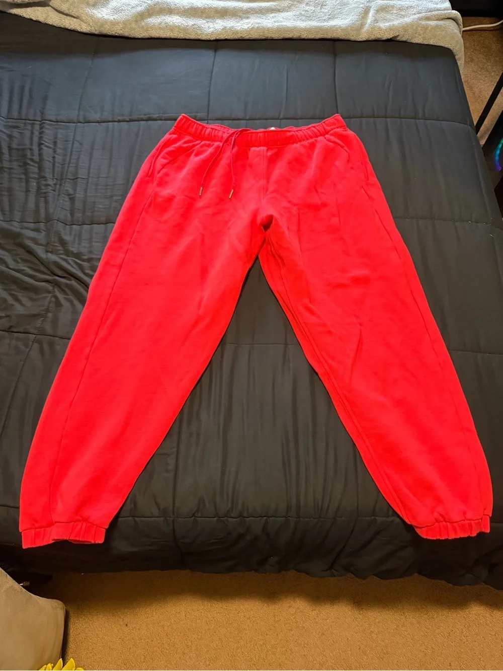 Women’s Lululemon Size XL Red Fleece scuba Jogger Sweatpants